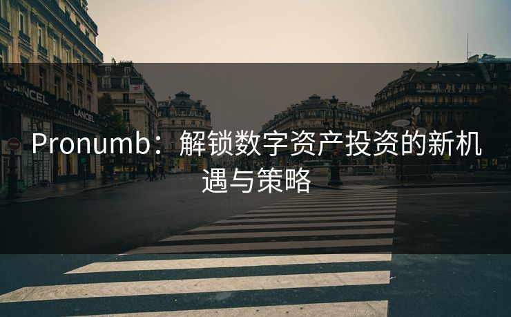 Pronumb：解锁数字资产投资的新机遇与策略